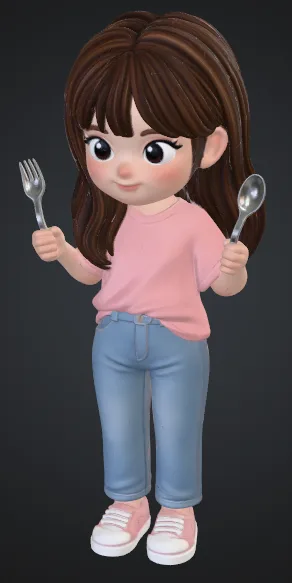도색 완성 캐릭터